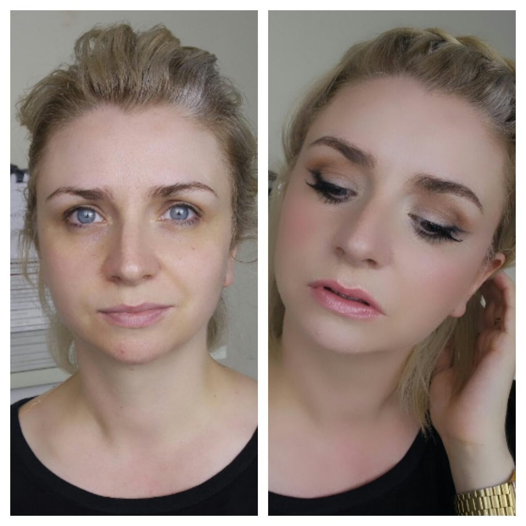 Before and after Easy Soft Cat Eye With Glowy Skin
