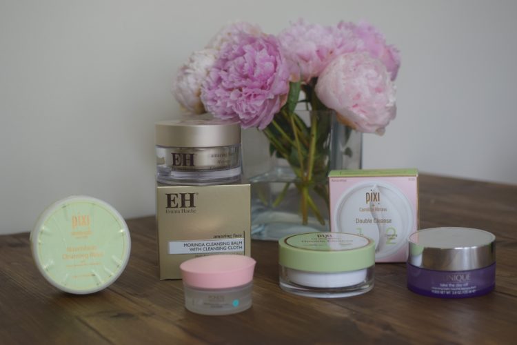 Balm Cleansers Emma Hardie,Clinque Take the day off, Pixi double cleanse,Ponds Cold Cream.